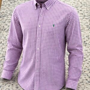 Ralph Lauren Lavender Checkered Classic Fit Button-Down Shirt